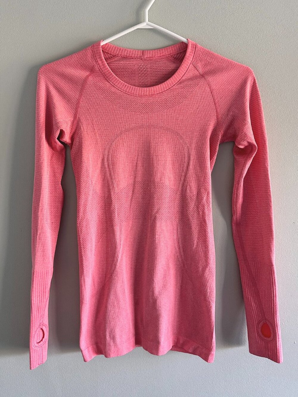 Lululemon Swiftly Tech Pink Coral Long Sleeve Top